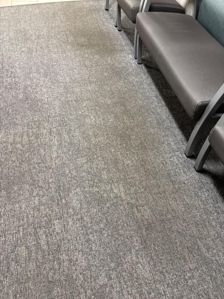 Dull commercial floor before restoration